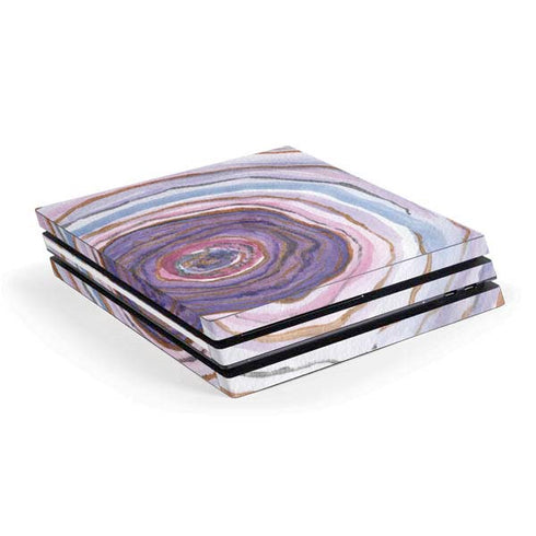 Lilac Watercolor Geode PlayStation PS4 Skins