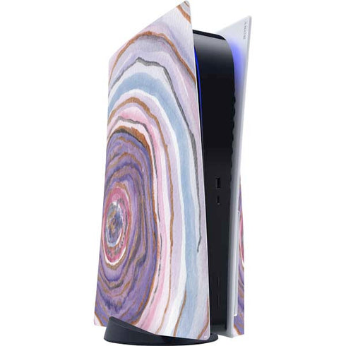 Lilac Watercolor Geode PlayStation PS5 Skins
