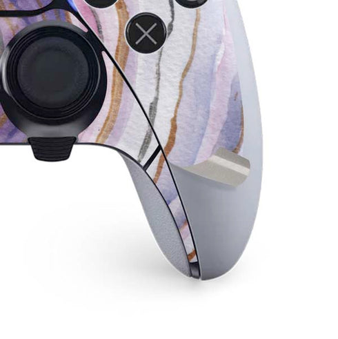 Lilac Watercolor Geode PS5 DualSense Edge Pro Controller Skin
