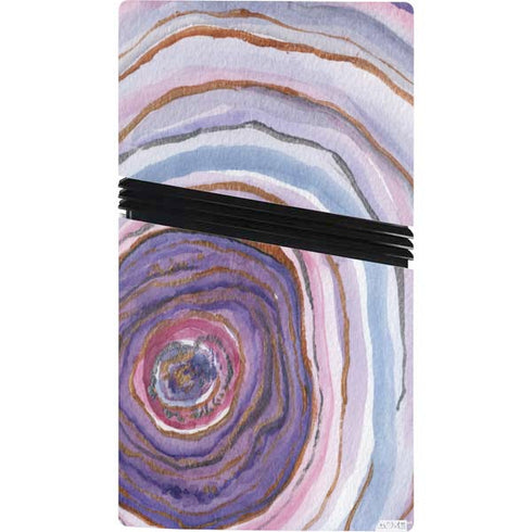 Lilac Watercolor Geode PS5 Pro Bundle Skin