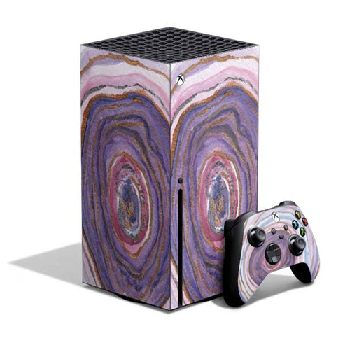 Lilac Watercolor Geode Xbox Series X Bundle Skin