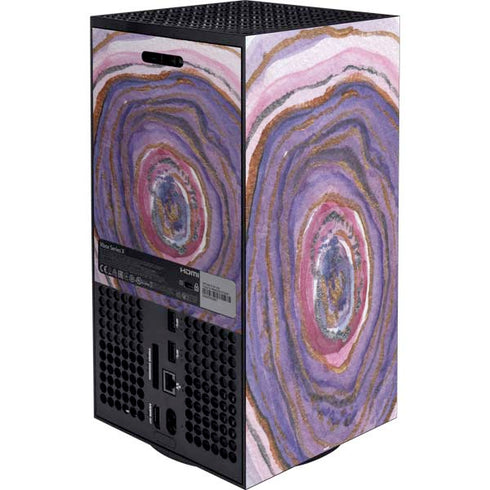 Lilac Watercolor Geode Xbox Series X Bundle Skin