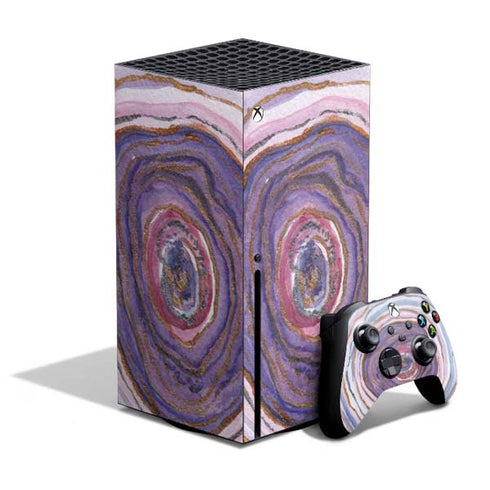 Lilac Watercolor Geode Xbox Series X Skins