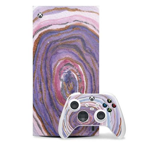 Lilac Watercolor Geode Xbox Series X Skins