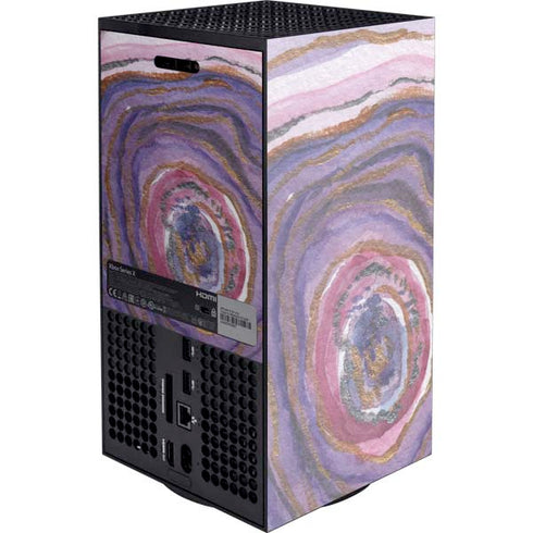Lilac Watercolor Geode XBox Series X Digital Edition Console Skin