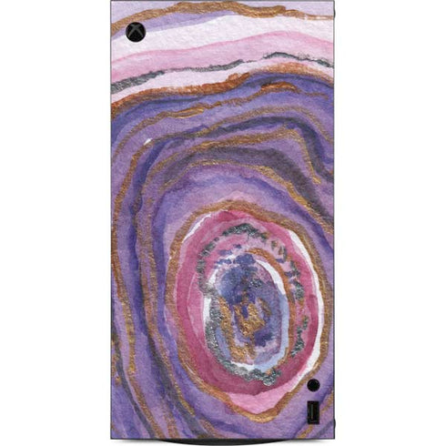 Lilac Watercolor Geode XBox Series X Digital Edition Console Skin