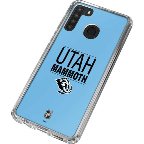 NHL Utah Mammoth Line-Up Series Galaxy A21 Clear Case