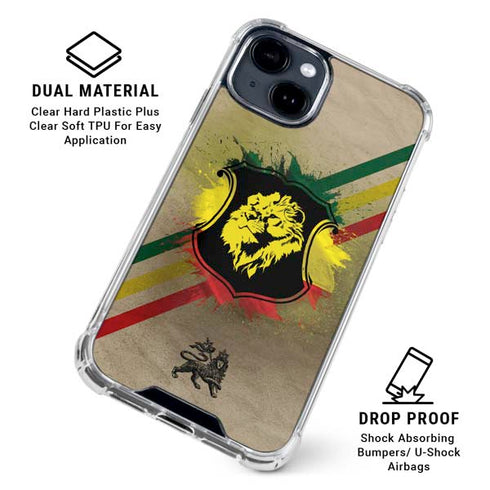Lion of Judah Shield iPhone 15 Clear Case