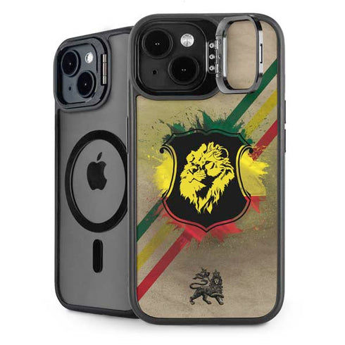 Lion of Judah Shield iPhone 15 Plus Kickstand Case