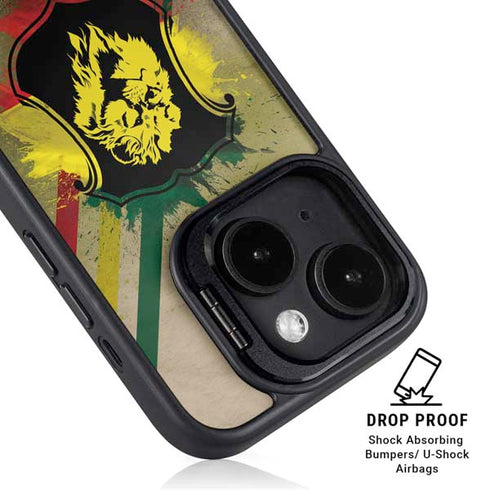 Lion of Judah Shield iPhone 15 Plus Kickstand Case