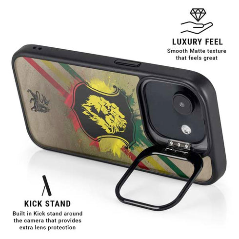 Lion of Judah Shield iPhone 16e Kickstand Case