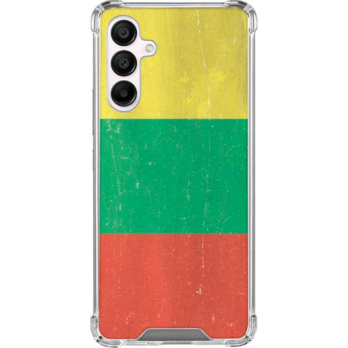 Lithuania Flag Distressed Galaxy A16 5G Clear Case