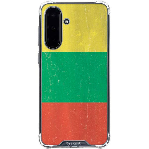 Lithuania Flag Distressed Galaxy A36 5G Clear Case
