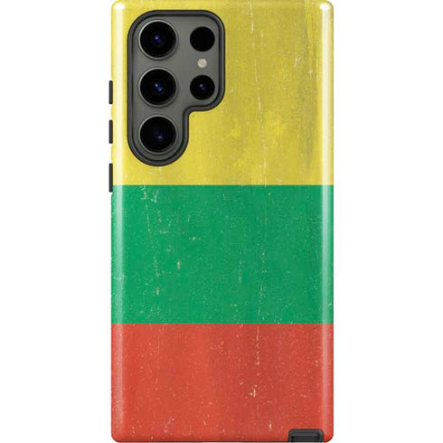 Lithuania Flag Distressed Galaxy S23 Ultra Pro Case