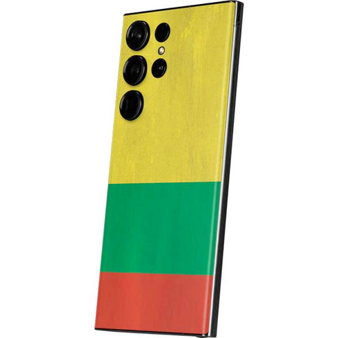 Lithuania Flag Distressed Galaxy Skins