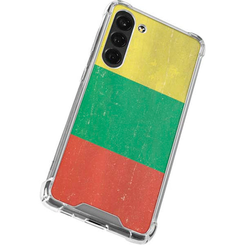 Lithuania Flag Distressed Galaxy S24 FE Clear Case
