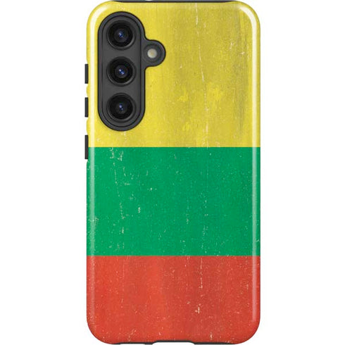 Lithuania Flag Distressed Galaxy S25 Plus Impact Case