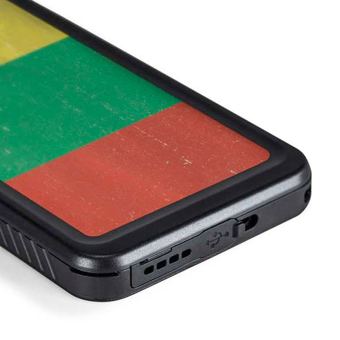 Lithuania Flag Distressed Galaxy S24 Plus Waterproof Case