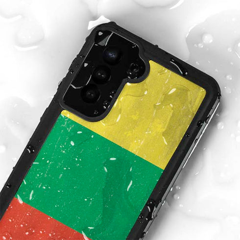 Lithuania Flag Distressed Galaxy S24 Plus Waterproof Case