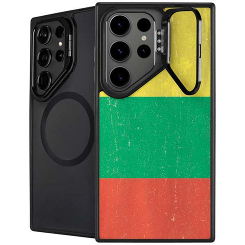 Lithuania Flag Distressed Galaxy S24 Ultra Kickstand Case