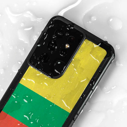 Lithuania Flag Distressed Galaxy S24 Ultra Waterproof Case