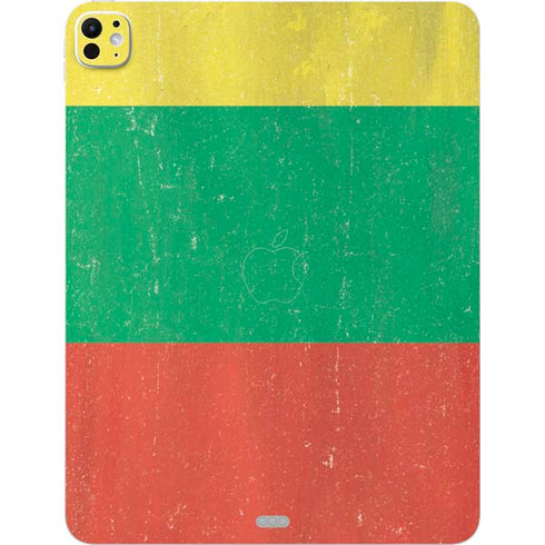 Lithuania Flag Distressed iPad Pro 13in M4 (2024) Skin