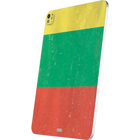 Lithuania Flag Distressed iPad Pro 13in M4 (2024) Skin