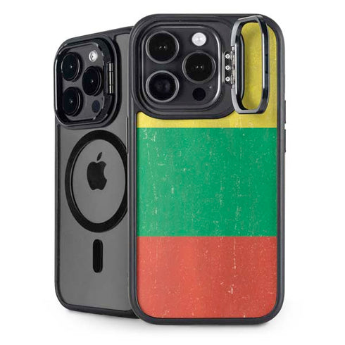 Lithuania Flag Distressed iPhone 13 Pro Kickstand Case
