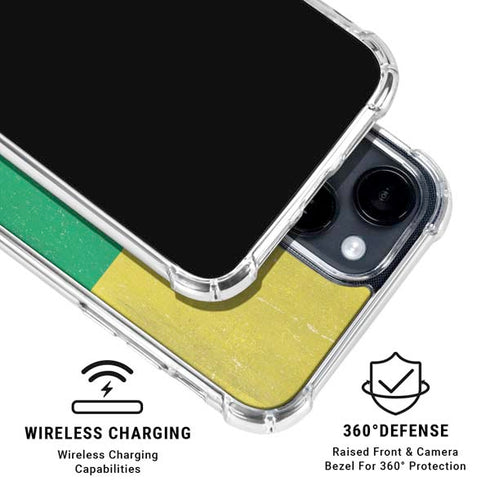 Lithuania Flag Distressed iPhone 15 Clear Case