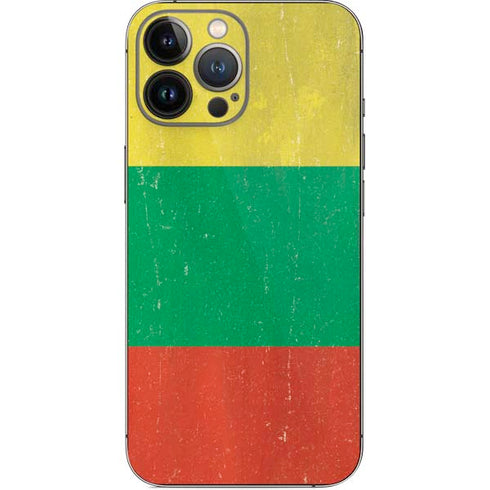 Lithuania Flag Distressed iPhone 15 Pro Max Skin