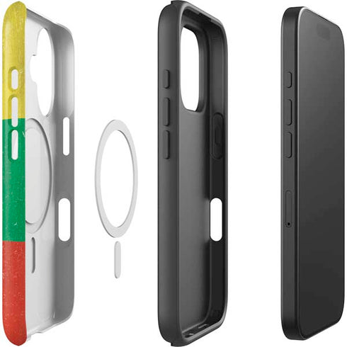 Lithuania Flag Distressed iPhone 16 Plus Magsafe Impact Case