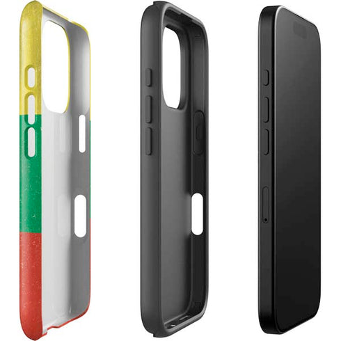 Lithuania Flag Distressed iPhone 16 Pro Impact Case