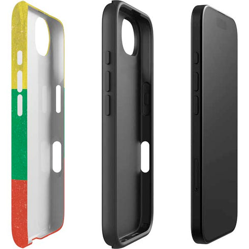 Lithuania Flag Distressed iPhone 16e Impact Case