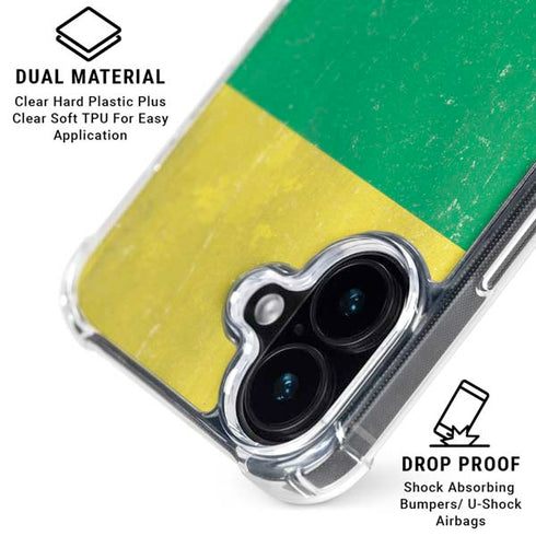 Lithuania Flag Distressed iPhone 17 Clear Case