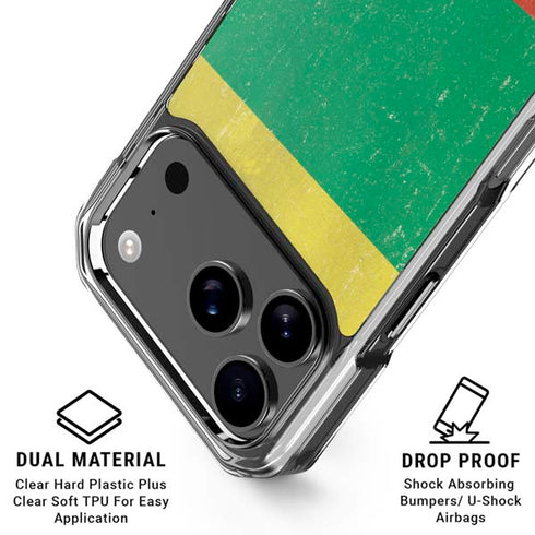 Lithuania Flag Distressed iPhone 18 Pro Clear Case