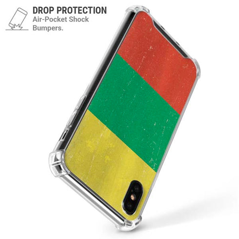 Lithuania Flag Distressed iPhone X/XS Clear Case
