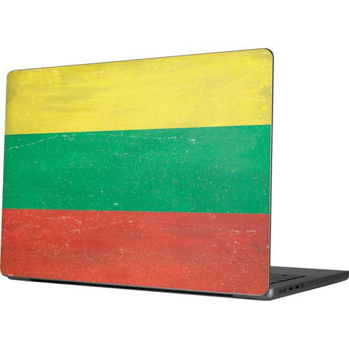 Lithuania Flag Distressed Apple MacBook Pro 14-inch Skin