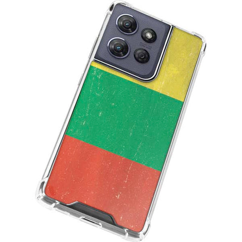 Lithuania Flag Distressed Moto G 5G (2025) Clear Case