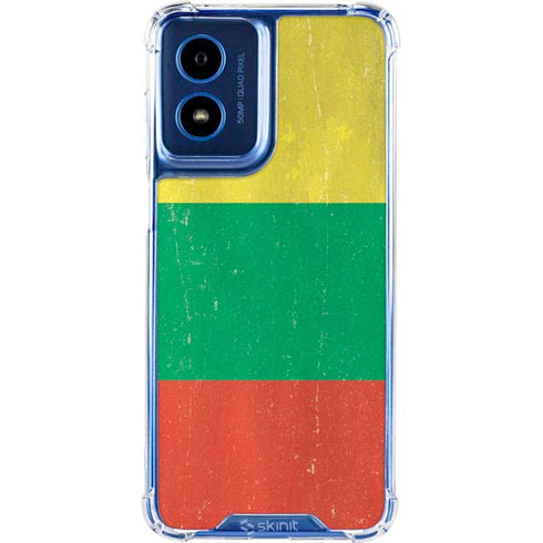 Lithuania Flag Distressed Moto G 5G (2024) Clear Case