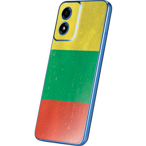 Lithuania Flag Distressed Moto G Play 4G (2024) Skin