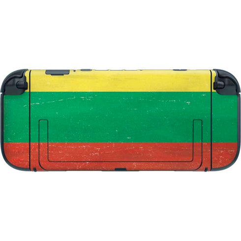 Lithuania Flag Distressed Nintendo Switch 2 (2025) with Joy-Con Skin