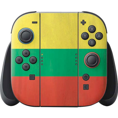Lithuania Flag Distressed Nintendo Skins