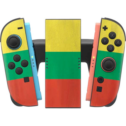 Lithuania Flag Distressed Nintendo Switch 2 (2025) Joy-Con Controller Skin