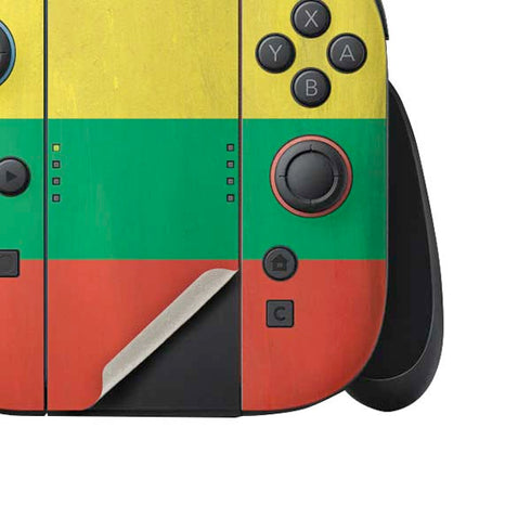Lithuania Flag Distressed Nintendo Switch 2 (2025) Joy-Con Controller Skin