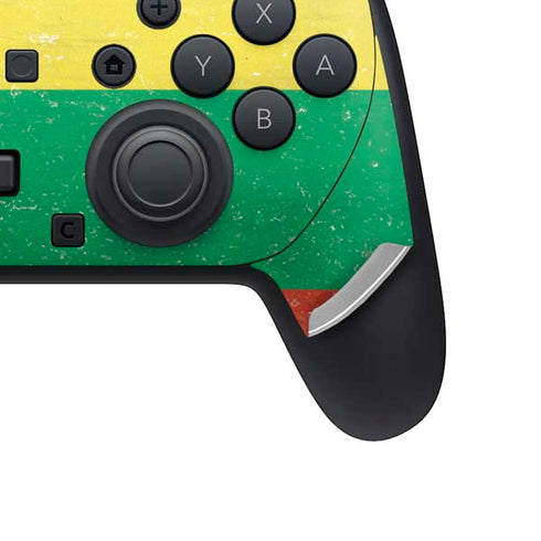 Lithuania Flag Distressed Nintendo Switch 2 (2025) Pro Controller Skin