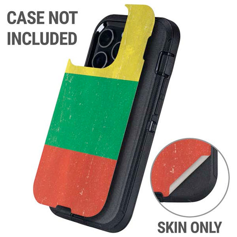 Lithuania Flag Distressed Otterbox Defender iPhone Skin