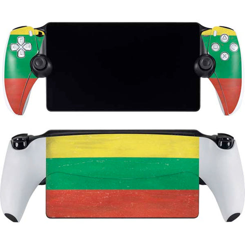 Lithuania Flag Distressed PlayStation Portal Remote Player Skin