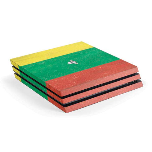 Lithuania Flag Distressed PlayStation PS4 Skins