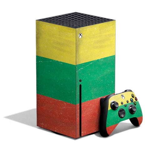Lithuania Flag Distressed Xbox Series X Skins
