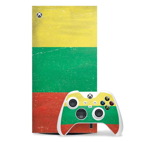 Lithuania Flag Distressed Xbox Series X Skins